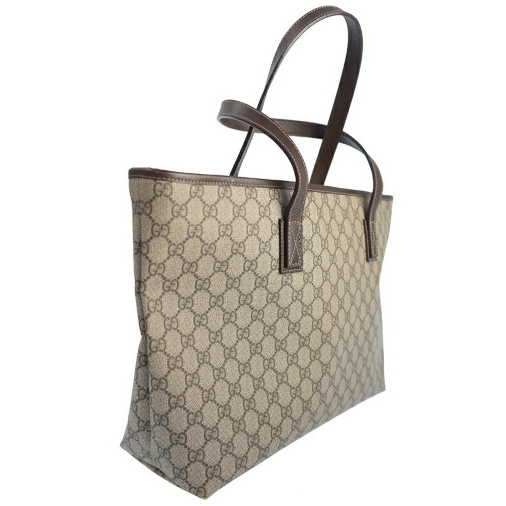 Gucci brown Bag dark leather Tote GG Supreme